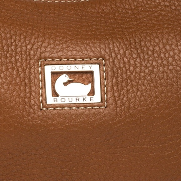 Dooney & Bourke Bag Shoulder Handbags Large Hobo Leather Brown Pink Interior - Picture 14 of 15